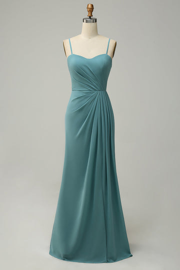 Vestido de Dama de Honor Gasa Verde